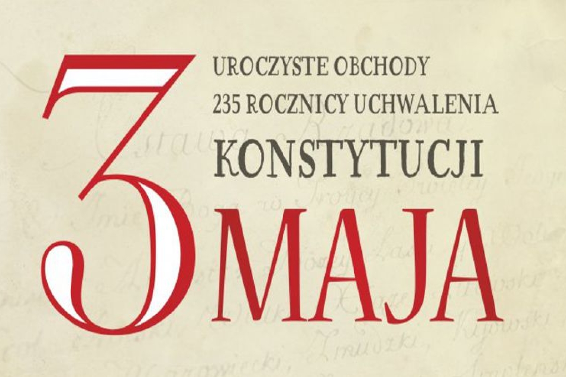 Uroczyste obchody 235. rocznicy uchwalenia Konstytucji 3 Maja w Łęcznej