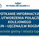 Mieszkańcy zaproszeni na spotkanie informacyjne w sprawie nowej linii kolejowej Lublin–Łęczna