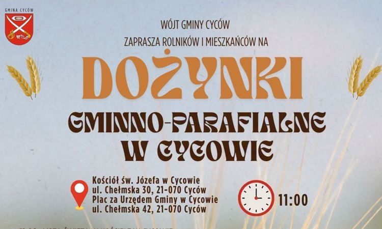 Dożynki Gminno‑Parafialne w Cycowie 2026